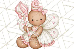Pink Gingerbread Clipart PNG, Cute Christmas Gingerbread Product Image 4