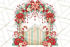 Whimsical Peppermint Garden PNG Christmas Clipart Product Image 5