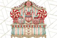 Whimsical Peppermint Bakery PNG Christmas Clipart Product Image 5