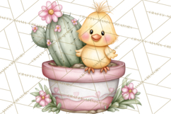 Easter Cactus Clipart, Easter Bunny, Faith, Easter PNG Product Image 4