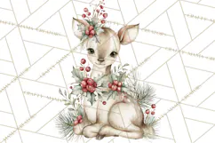 Watercolor Christmas Clipart PNG, Holiday Graphics PNG Product Image 5