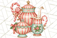 Whimsical Peppermint Bakery PNG Christmas Clipart Product Image 2