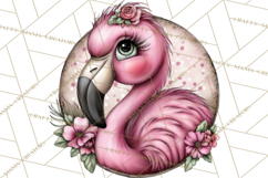 Flamingo Librarian Reading Clipart PNG Product Image 2