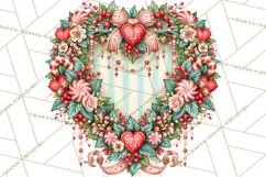 Whimsical Peppermint Garden PNG Christmas Clipart Product Image 3