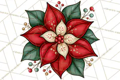 Vintage Christmas Clipart Accessories, Holiday Doodle PNG Product Image 5
