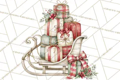 Watercolor Christmas Clipart PNG, Holiday Graphics PNG Product Image 5
