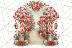 Whimsical Peppermint Garden PNG Christmas Clipart Product Image 5