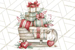 Watercolor Christmas Clipart PNG, Holiday Graphics PNG Product Image 2