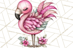Flamingo Librarian Reading Clipart PNG Product Image 5