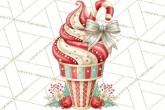 Whimsical Peppermint Bakery PNG Christmas Clipart Product Image 2