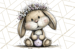 Pastel Easter Animals Watercolor Clipart, Easter PNG Product Image 5