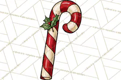 Vintage Christmas Clipart Accessories, Holiday Doodle PNG Product Image 2