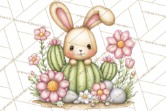Easter Cactus Clipart, Easter Bunny, Faith, Easter PNG Product Image 5