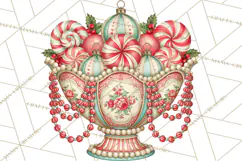 Whimsical Peppermint Garden PNG Christmas Clipart Product Image 2