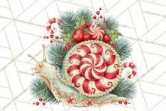 Whimsical Peppermint Garden PNG Christmas Clipart Product Image 3