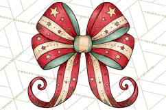 Vintage Christmas Clipart Accessories, Holiday Doodle PNG Product Image 3
