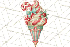 Whimsical Peppermint Bakery PNG Christmas Clipart Product Image 3