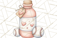 Baseball Mom Clipart PNG, Whimsical Graphics for Sports Moms Product Image 3