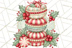 Whimsical Peppermint Bakery PNG Christmas Clipart Product Image 5