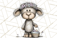 Pastel Easter Animals Watercolor Clipart, Easter PNG Product Image 4