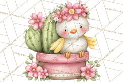 Easter Cactus Clipart, Easter Bunny, Faith, Easter PNG Product Image 4