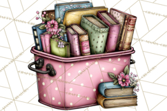 Flamingo Librarian Reading Clipart PNG Product Image 4