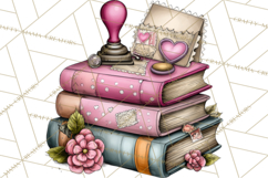 Flamingo Librarian Reading Clipart PNG Product Image 5