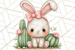 Easter Cactus Clipart, Easter Bunny, Faith, Easter PNG Product Image 5