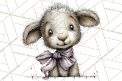 Pastel Easter Animals Watercolor Clipart, Easter PNG Product Image 5