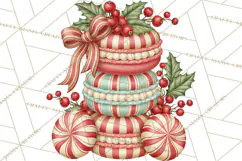 Whimsical Peppermint Bakery PNG Christmas Clipart Product Image 2