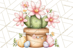 Easter Cactus Clipart, Easter Bunny, Faith, Easter PNG Product Image 2