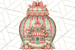 Whimsical Peppermint Garden PNG Christmas Clipart Product Image 3