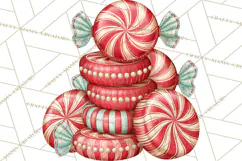 Whimsical Peppermint Bakery PNG Christmas Clipart Product Image 3