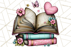 Flamingo Librarian Reading Clipart PNG Product Image 3