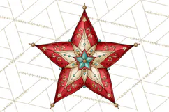 Vintage Christmas Clipart Accessories, Holiday Doodle PNG Product Image 4