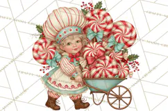 Whimsical Peppermint Bakery PNG Christmas Clipart Product Image 5