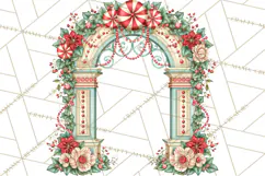 Whimsical Peppermint Garden PNG Christmas Clipart Product Image 5