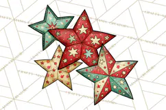Vintage Christmas Clipart Accessories, Holiday Doodle PNG Product Image 2
