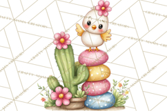 Easter Cactus Clipart, Easter Bunny, Faith, Easter PNG Product Image 2