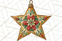 Vintage Christmas Clipart Accessories, Holiday Doodle PNG Product Image 3