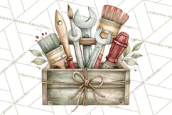 Watercolor Christmas Clipart PNG, Holiday Graphics PNG Product Image 3