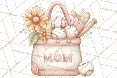 Baseball Mom Clipart PNG, Whimsical Graphics for Sports Moms Product Image 2