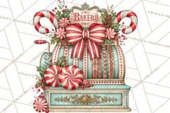Whimsical Peppermint Bakery PNG Christmas Clipart Product Image 3