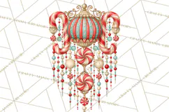 Whimsical Peppermint Garden PNG Christmas Clipart Product Image 3