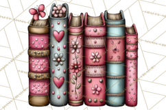 Flamingo Librarian Reading Clipart PNG Product Image 2