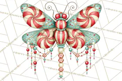 Whimsical Peppermint Garden PNG Christmas Clipart Product Image 3