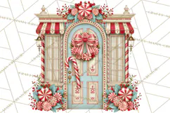 Whimsical Peppermint Bakery PNG Christmas Clipart Product Image 3
