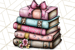 Flamingo Librarian Reading Clipart PNG Product Image 4