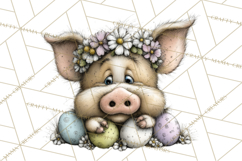 Pastel Easter Animals Watercolor Clipart, Easter PNG Product Image 4