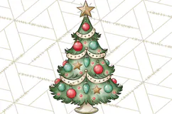 Vintage Christmas Clipart Accessories, Holiday Doodle PNG Product Image 2